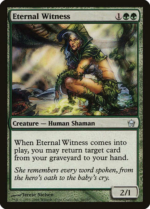Eternal Witness — Fifth Dawn — Criatura — Humano Chamán — Coste {1}{G}{G}