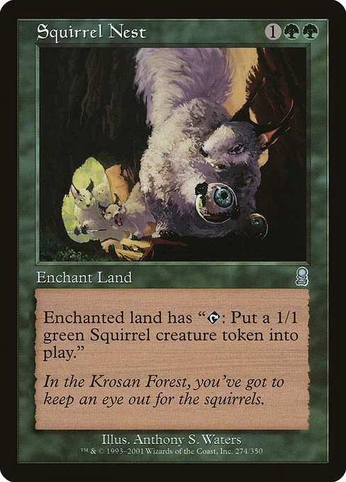 Squirrel Nest — Odyssey — Encantamiento — Aura — Coste {1}{G}{G}